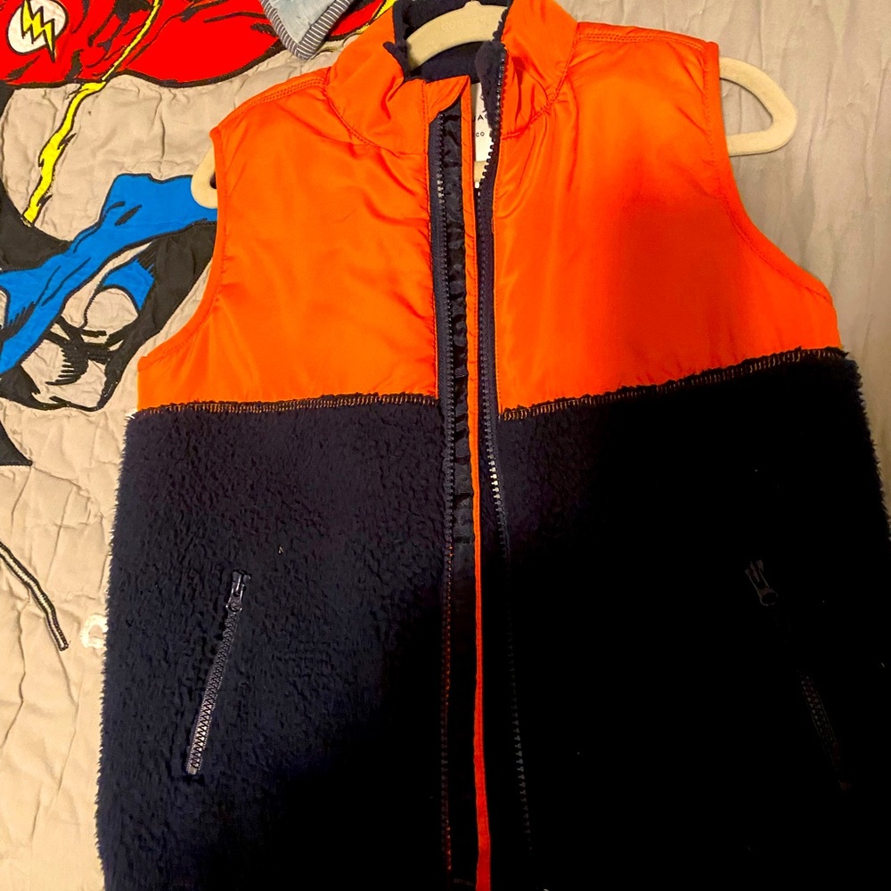 Little boys Sherpa puff vest 5/6T